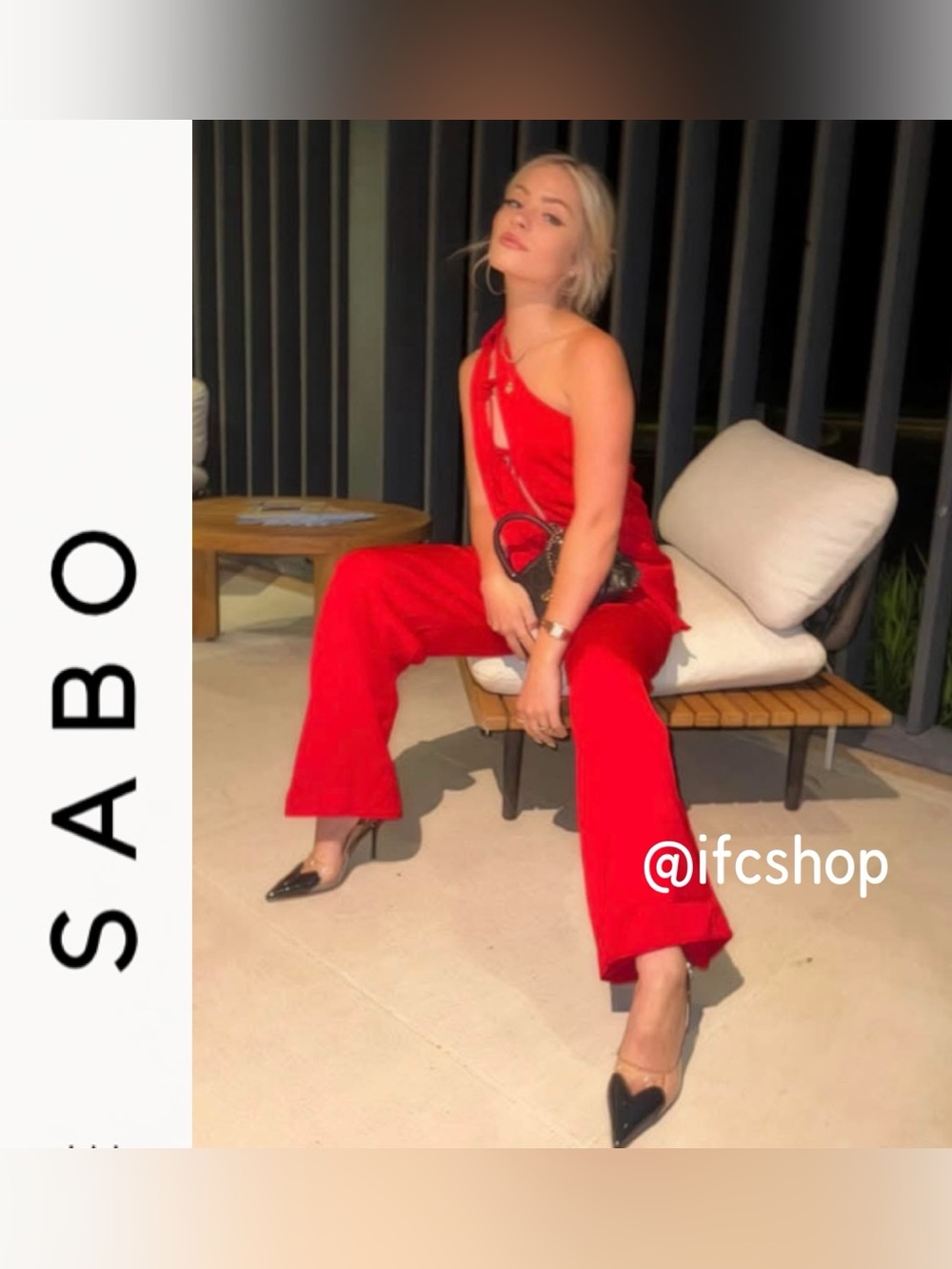NWT Sabo Natalie Red Jumpsuit S